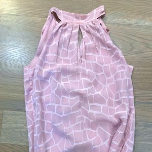 Pink tank with neck tie NWT